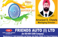 Republic Day greeted by friends auto ind.