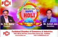 Happy holi wish by fcci
