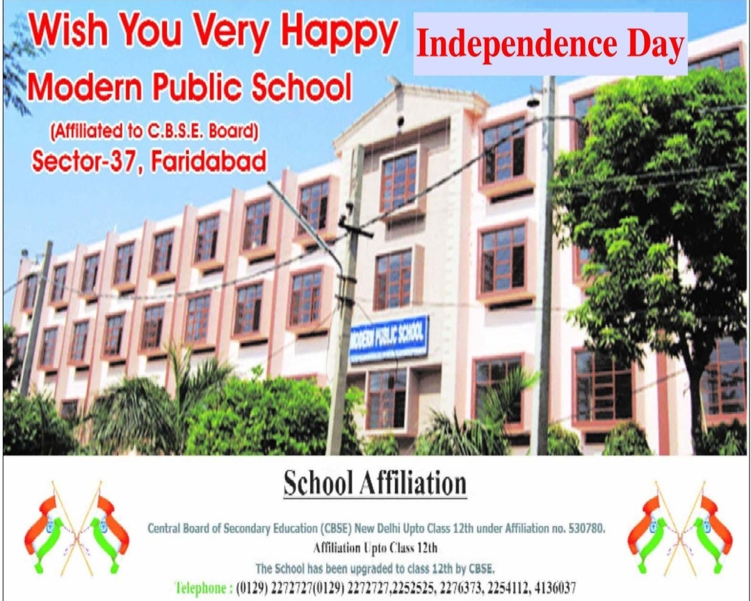 Happy independence day by :modern public school