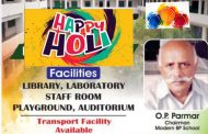 Happy holi wish by modern bp school