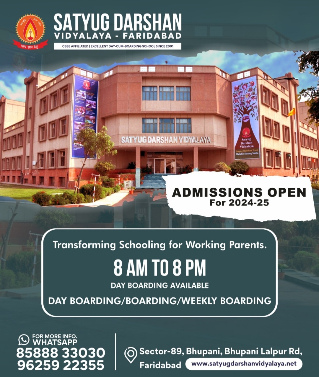 admission open 2024/2025 in satyug darsan vidayla