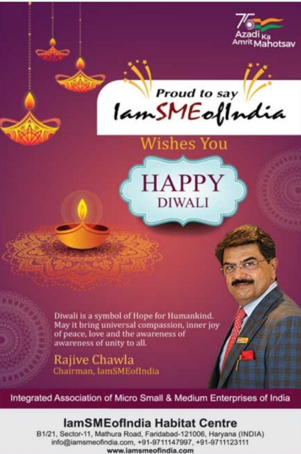 Happy diwali wish by i am sms of india