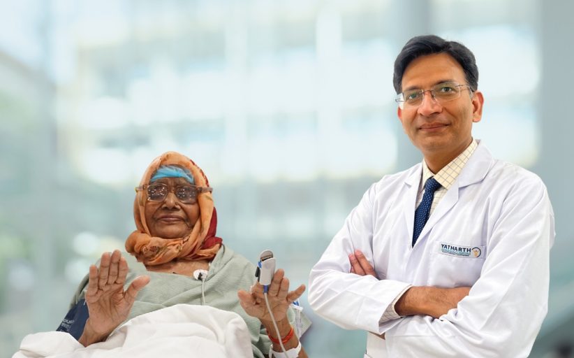 यथार्थ हॉस्पिटल ने  हृदय रोग से पीड़ित बुजुर्ग मरीज का किया सफलतापूर्वक इलाज