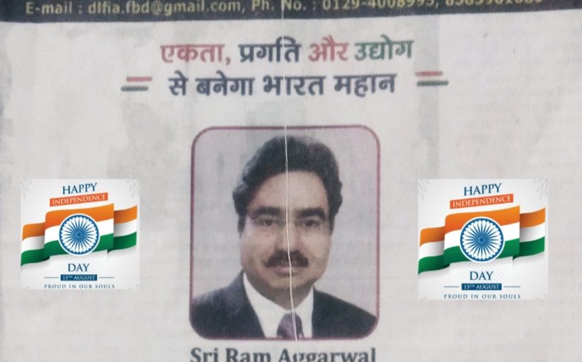 Faridabad:Happy independence day wish by dlf assocation